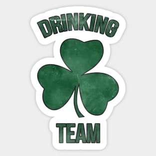 St. Patrick's Day Lucky Irish Drinking Team Shamrock Sticker